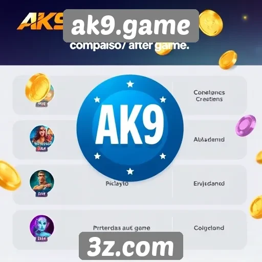 Comparativo entre ak9.game e outros sites de jogos