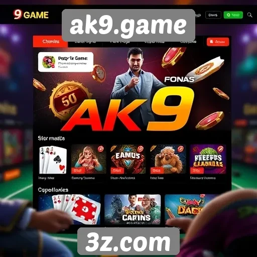 Interface do usuário do ak9.game é elogiada por sua simplicidade